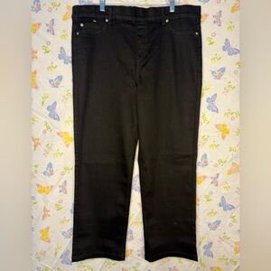 32 Degrees Heat Women’s Pull-On Straight Leg Jeans Black XL (16–18) NWT